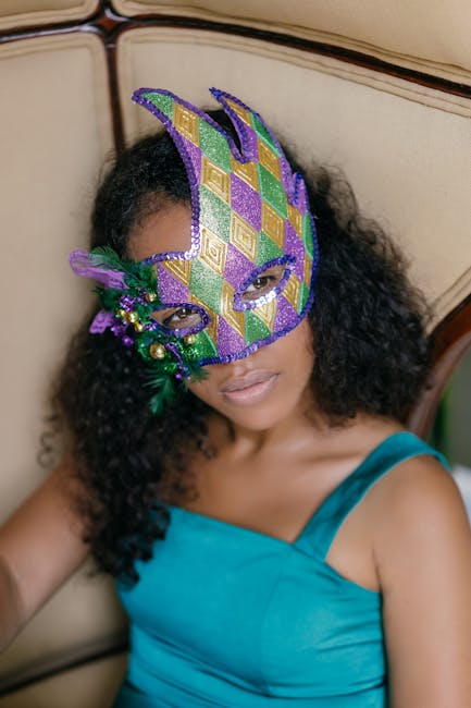 Masquerade ball with gaming tables and elegant decorations