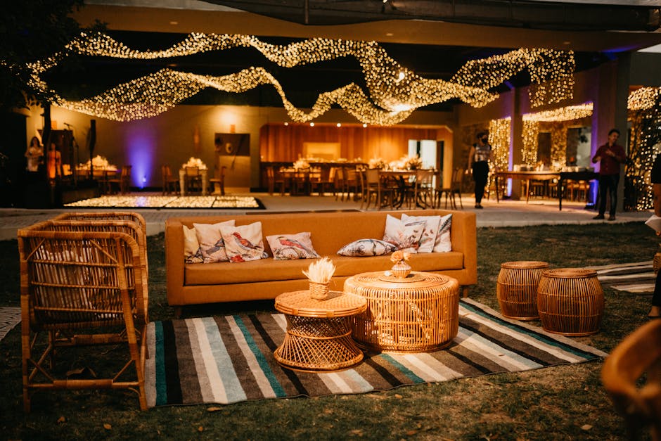 VIP lounge area with comfortable seating and ambient lighting